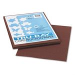 Pacon Tru-Ray Construction Paper, 9-Inches by 12-Inches, 50-Count, Dark Brown (103024)
