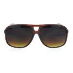 SA106 Oversize Large Thin Plastic Racer Mens Sport Sunglasses Brown