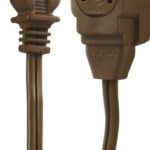 GE 9-Feet Indoor Extension Cord with Tamper Guard, Brown 51942