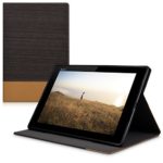 kwmobile Elegant canvas synthetic leather case for Sony Xperia Tablet Z4 in anthracite light brown with convenient STAND FEATURE