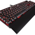 Corsair Gaming K70 LUX Mechanical Keyboard, Backlit Red LED, Cherry MX Brown