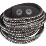 Velvet wrap bracelet with Rhinestones