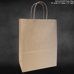 10″x5″x13″ – 50 Pcs – Brown Kraft Paper Bags, Shopping, Mechandise, Party, Gift Bags