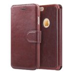 iPhone 6S Wallet Leather Case – L-Tiger iPhone 6 Ultra Slim Flip Cover Credit Card  Protective Case with Magnetic Closure for Apple iPhone 6/6S 4.7 inch (Dark Brown)