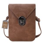 Bosam Universal Phone Pouch Purse With Strap Smartphone Wallet Bag for Woman(Light Brown)