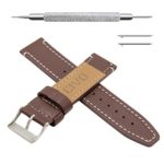 CIVO Watch Band – Quick Release Top Genuine Grain Leather Watch Bands Smart Watches Straps 18mm 20mm 22mm