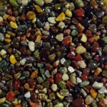 Safe & Non-Toxic {Small Size, 0.3” Inch} 30 Pound Bag of Gravel & Pebbles Decor for Freshwater & Saltwater Aquarium w/ Dark Earthy Tones Forest River Style [Brown, Tan, Green, Red & Yellow]