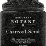 Activated Charcoal Scrub 10 oz. – For Deep Cleansing & Exfoliation – Pore Minimizer & Reduces Wrinkles, Acne Scars, Blackhead Remover & Anti Cellulite Treatment – Great Body Scrub & Facial Cleanser