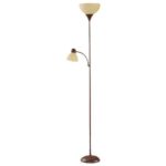 Brown Floor Lamp with Reading Light – 72″