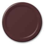 Creative Converting Touch of Color 24 Count Paper Banquet Plates, Chocolate Brown