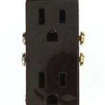 Leviton 5325 15 Amp, 125 Volt, Decora Duplex Receptacle, Residential Grade, Grounding, Brown