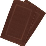 Utopia Towels 21-Inch-by-34-Inch Cotton Washable Bath Mat, 2 Pack, Dark Brown
