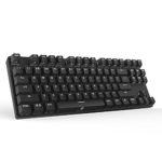 DREVO Tyrfing 87-Key White Backlit Wired Mechanical Keyboard Brown Switch Black
