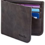Men’s Leather Wallet Bifold Full Wallet with Inner Coin Pocket RFID Blocking – Coffee