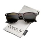 zeroUV – Classic Eyewear 80’s Retro Large Horn Rimmed Style Sunglasses (Tortoise/Brown)