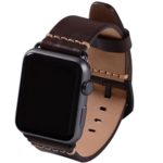 EACHE Replacement Band for iwatch vegetable-tanned Leather Apple Watch Band 42mm?Dark Brown)