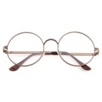 HDCRAFTER Retro Round Glasses Metal Frame Clear Lens Circle Eyeglasses HD2010