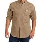 Carhartt Men’s Oakman Sandstone Twill Original-Fit Work Shirt