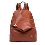 BOSTANTEN Women Leather Backpack Purse Satchel Shoulder School Bags for College Brown