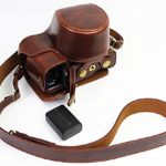 Full Protection Bottom Opening Version Protective PU Leather Camera Case Bag with Tripod Design Compatible For Sony ILCE6000 a6000 with Shoulder Neck Strap Belt Dark Brown