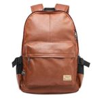 Zebella Vintage PU Leather Laptop Backpack School Book Bag College Daypack