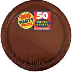 Chocolate Brown Big Party Pack – Dessert Plates (50 count)