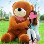 Vercart 4 Foot 47″ Dark Brown Giant Huge Cuddly Stuffed Animals Plush Teddy Bear Toy Doll