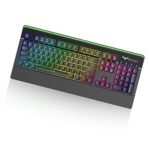 RK PRO104 Macro Setting RGB Backlit Wired Mechanical Gaming Keyboard with Brown Switches (Black)
