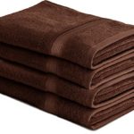 Utopia Towels 700 GSM Cotton 16-Inch-by-28-Inch Hand Towel Set, Set of 4, Dark Brown