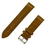 Benchmark Straps 20mm Suede Watchband in Tobacco (Light Brown)