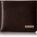 Tommy Hilfiger Leather Men’s Multi-Card Passcase Bifold Wallet, Brown, One Size