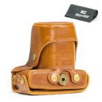 MegaGear (Ever Ready) Protective Leather Camera Case, Bag for Canon Eos M , Canon Eos M2 (Light Brown)