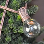 GMY Lighting Imports G40 Globe String Lights 25 Clear Bulbs,Garden,Holiday, Party Indoor or Outdoor Decor Fairy Strip Light Brown Wire