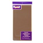 PACK OF 4: Disposable DARK BROWN / CHOCOLATE Plastic Tablecloths / Table Covers, 54 x 108 inches each