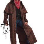 Forum Novelties Men’s Texas Cowboy Duster Coat Adult Costume, Brown, Standard