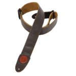 Levy’s Leathers MSS7G-DBR Suede-Leather Guitar Strap, Dark Brown