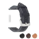 Berfine Extra Soft Genuine Leather Watch Band Replacement for Men Women
