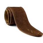 LeatherGraft Walnut Brown Genuine Suede Style 3 Inch Wide Guitar Strap – Suitable for All Electric, Acoustic, Classical & Bass Guitars