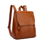 Backpack, Hmane Fashion Korean Style PU Handback Unisex Schoolbag Shoulder Bag Outdoor Travel Bag – Brown