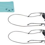 Croakies Premium Leather Eyewear, Eyeglass, Sunglass Retainer, Sports Strap, Band, Cord, Neck Holder (2x) Bundle with Koala Glasses Kloth – Brown