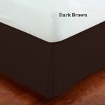 Fancy Collection Queen Size Easy Care Tailored Microfiber 14-inch Bed Skirt Solid Dark Brown