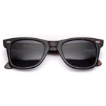WearMe Pro – Classic Dark Lens Small Horn Rimmed Sunglasses