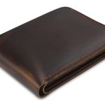 Secret Felicity Men’s Leather Bifold Wallet Entirely Handmade (SF1001) (Dark Brown)