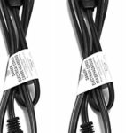 JF 6 feet Wall Hugger Extension Cord Dark Brown Color 2 Pack