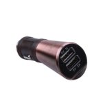 CISNO 2A/1A Dual USB Ports Car Charger Window Breaker with Hardened-steel Pointed Head Safety Hammer for Iphone 6s 7 plus LG Samsung Galaxy S6, S7 – Brown