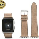 Apple Watch Band 42mm Genuine Calf Leather fit iWatch & Sport & Edition Series 1 Series 2 Super Soft Strap Classic Pin Buckle for Women and Men