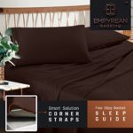 Premium King Sheets Set – Dark Brown Chocolate Hotel Luxury 4-Piece Bed Set, Extra Deep Pocket Special Super Fit Fitted Sheet, Best Quality Microfiber Linen Soft & Durable Design + Better Sleep Guide