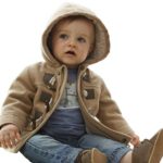 Baby Boys Cotton Hooded Duffle Horn Toggle Coat Brown 24 Months