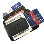 Goson Men’s Leather Front Pocket Card Holder Wallet with Magnetic Money Clip