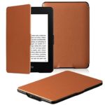 OMOTON Kindle Paperwhite Case Cover – The Thinnest and Lightest PU Leather Smart Cover for All-New Kindle Paperwhite (Fits All versions: 2012, 2013, 2014 and 2015 All-new 300 PPI Versions), Brown